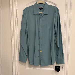 Express Men's Blue Dress Shirt